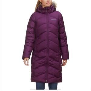 Marmot 700 Down Fill Insulated Parka Coat Hooded Purple Size Small